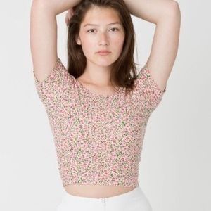 American Apparel Floral Crop Top